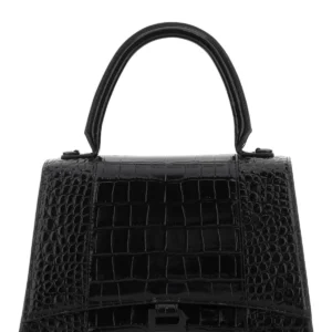 Black leather Hourglass handbag
