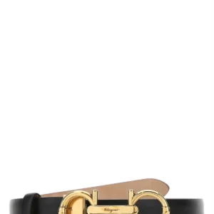 Black leather belt