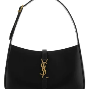 Black leather Le 5 Ã  7 shoulder bag