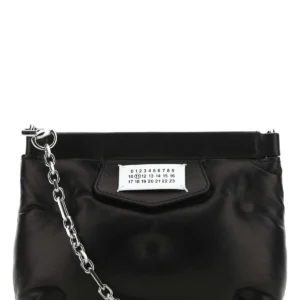 Black nappa leather Glam Slam Red Carpet clutch