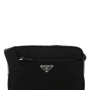Black Re-Nylon crossbody bag