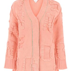 Pink chenille cardigan