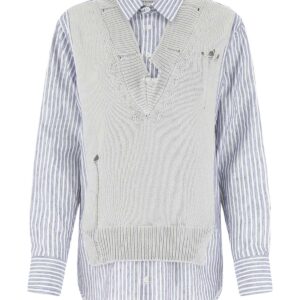 Embroidered cotton bend shirt