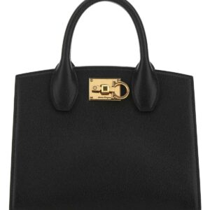 Black leather The Studio handbag