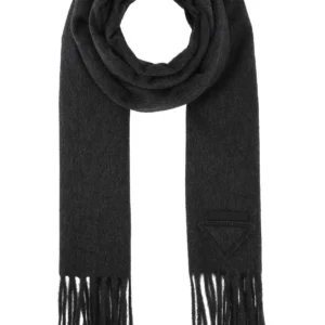 Charcoal cashmere scarf