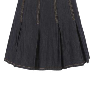 Dark blue denim mini skirt