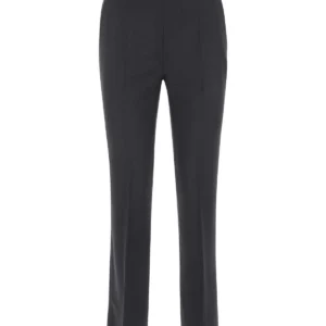 Midnight blue wool cigarette pant