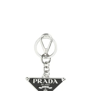 Black metal key ring