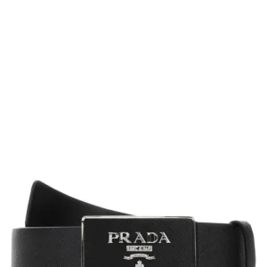 Black leather belt