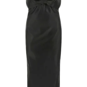 Black satin dress