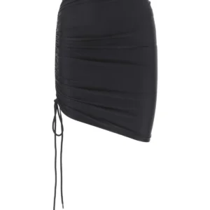 Black stretch nylon skirt