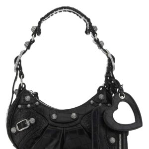 Black leather Le Cagole XS shoulder bag