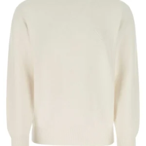 Ivory stretch cashmere blend sweater