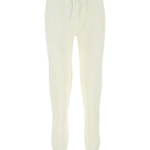 Ivory stretch wool blend joggers