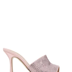 Pink satin Stretch mules