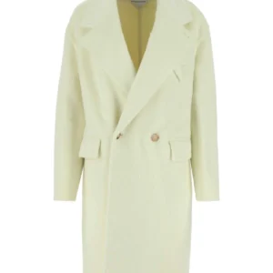Ivory wool blend coat