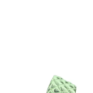 Green nappa leather slippers