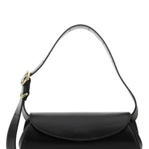 Black leather small Cannolo shoulder bag