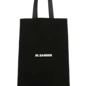 Black canvas shopping bag