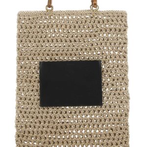 Beige rope medium shopping bag