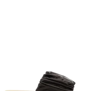 Dark brown leather slippers