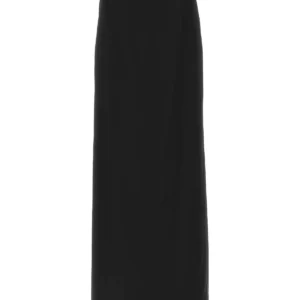Black viscose blend skirt