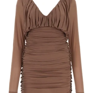 Biscuit jersey mini dress