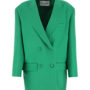Green Crepe Couture oversize blazer