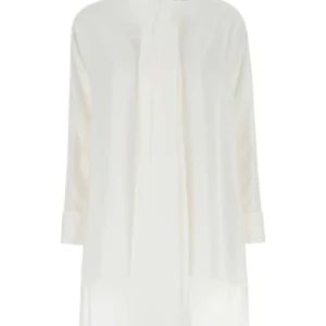 Ivory crepe oversize blouse