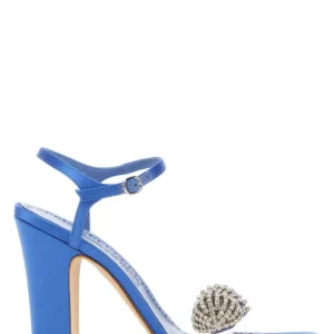 Blue satin Elhob sandals