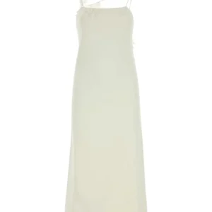 Ivory viscose blend dress