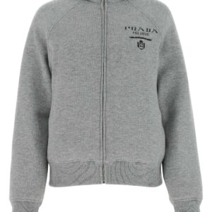 Grey cashmere blend down jacket