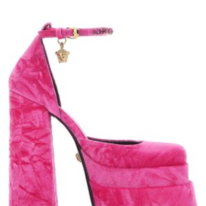 Fuchsia velvet Medusa Aevitas pumps