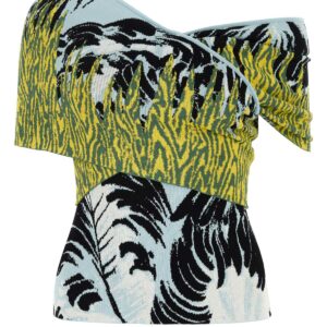 Embroidered jacquard top