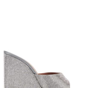 Embellished satin Lupita mules
