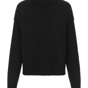 Black cashmere blend oversize sweater