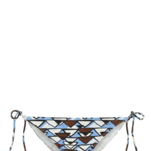 Printed stretch nylon bikini bottom