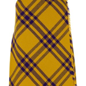Embroidered wool skirt