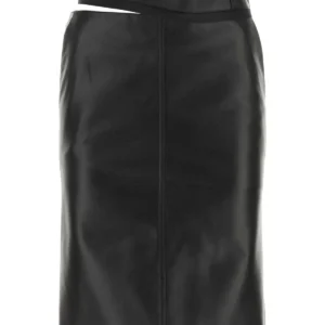 Black leather skirt