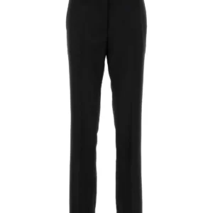 Black wool pant