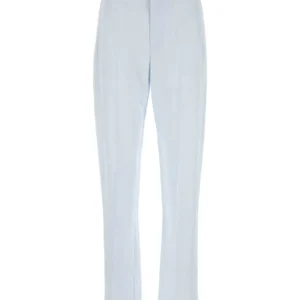 Pastel light-blue twill pant