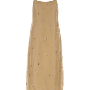 Beige organza dress