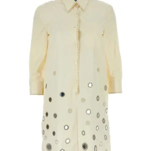 Sand cotton shirt dress