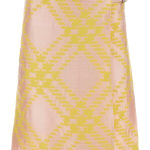 Embroidered cotton blend skirt