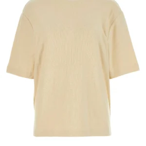 Cream terry fabric oversize t-shirt