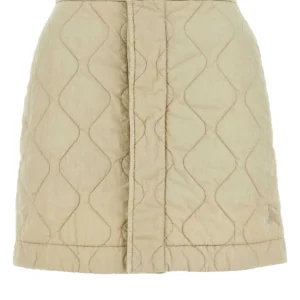 Sand nylon mini skirt