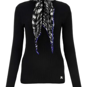 Black viscose blend sweater