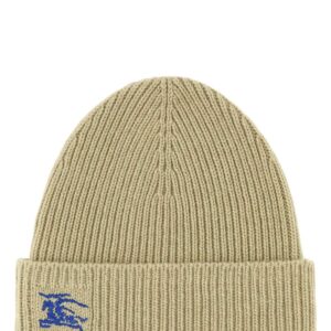 Khaki cashmere beanie hat