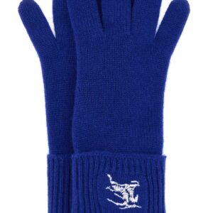 Electric blue cashmere blend gloves