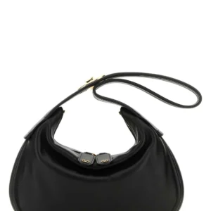 Black nappa leather small Go-Hobo shoulder bag